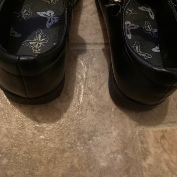George Mary Jane Black Dress Shoes Girls Size 2 - Picture 5 of 9
